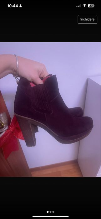 Botine cu toc gros