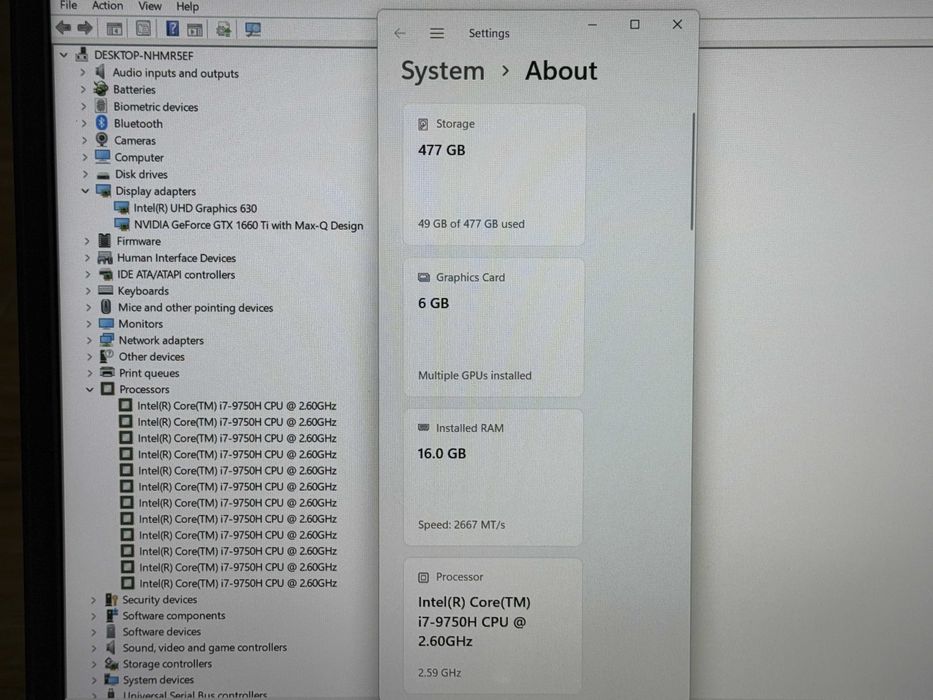 15.6 Dell G3`Core i7-9750H/GTX 1660Ti/16GB RAM/512GB SSD/FHD IPS/Бат 5
