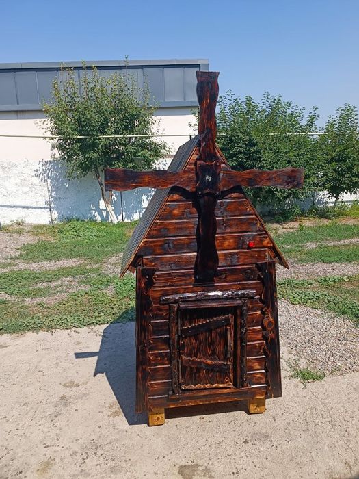 Мельница - будка для собаки, с Эл подогревом