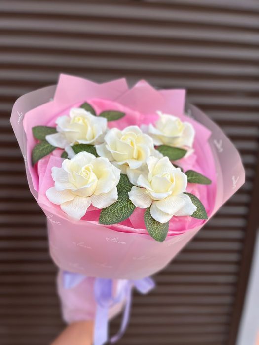 Букет из мыльных цветов