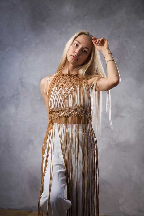 платья  стиль макраме