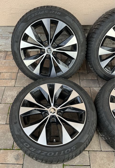 Jante 5x112 originale Skoda Superb Anvelope 235 45 18