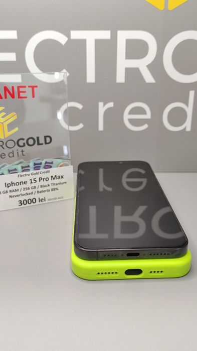 Iphone 15 Pro Max 256GB Black Titanium/Neverlocked/Baterie: 88% ID1550-AG2
