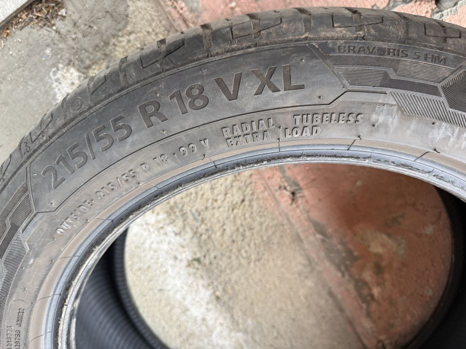 4бр. Летни Гуми С Борд 215/55R/18 -BARUM- DOT:3621- 5.0мм. *80€ за Комплект*