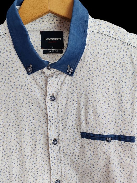 Мъжка риза "Teodor Slim Fit"- M размер