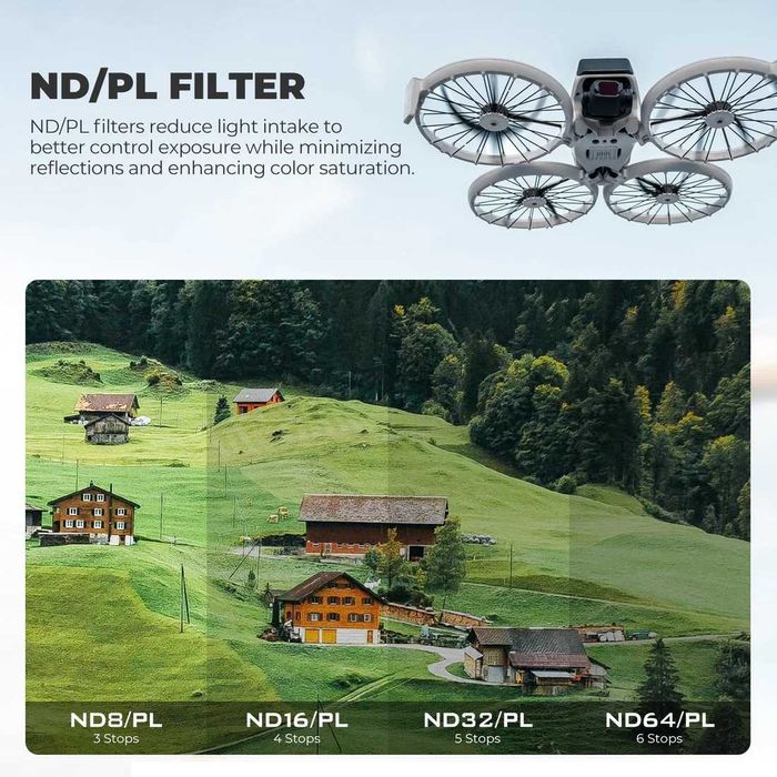 Freewell Bright Day 6-Pack за DJI Flip – Професионален комплект филтри