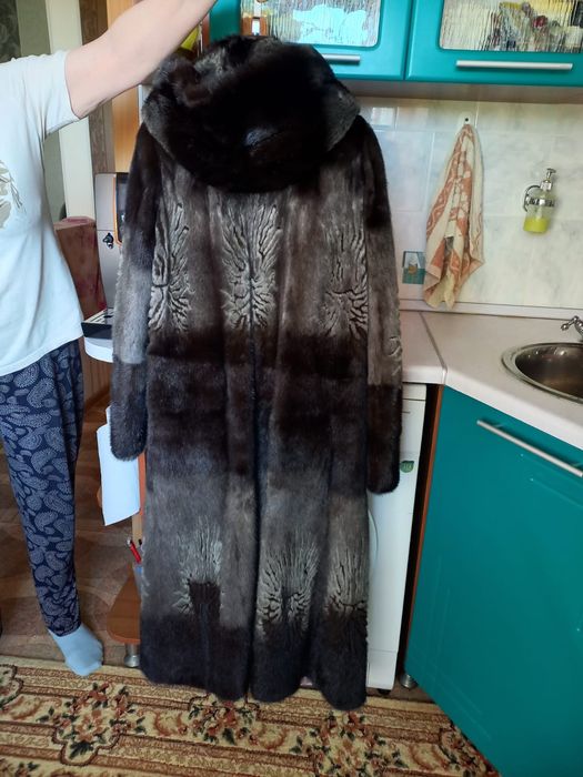 Норковая шуба цельная