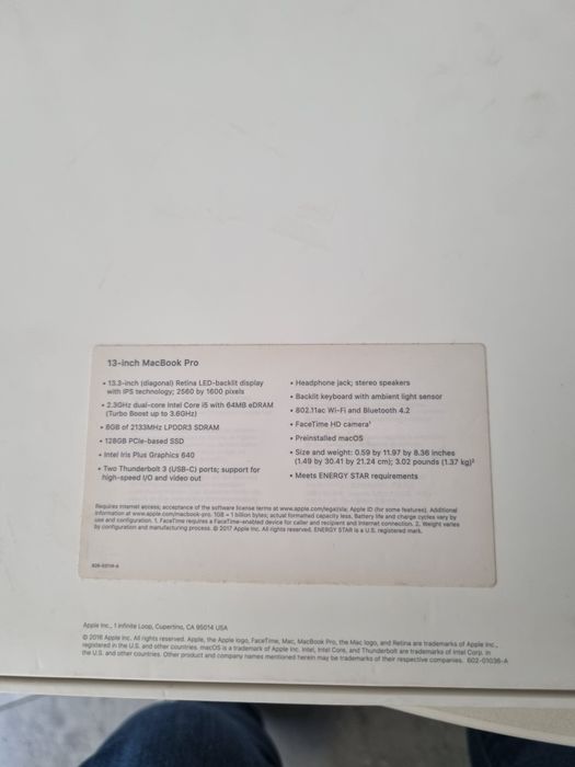 Macbook Pro 13 2017