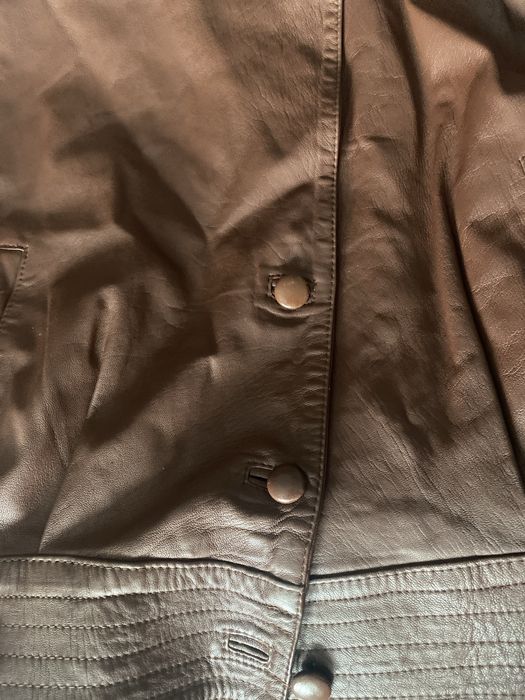 Jachete din piele culoare maron
