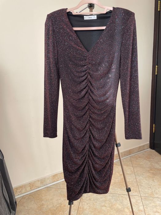 Mango party cocktail dress рокля с брокат парти