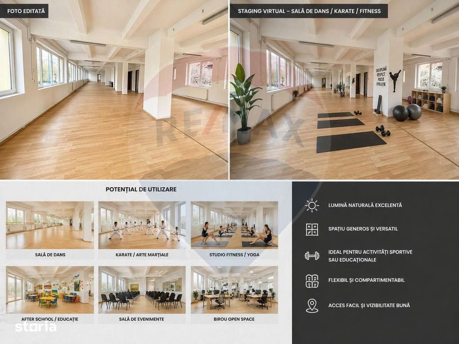 330 mp open-space | ideal fitness / educatie / birouri