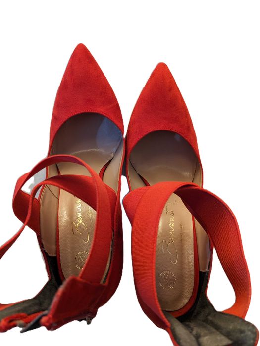 Pantofi stiletto roșii Benvenuti, mărimea 38, Made in Italy, noi