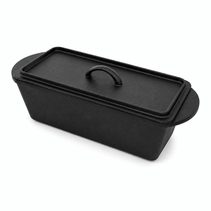 Tavă Newalor din fontă pentru pâine, cu capac, 35 × 13,5 × 11 cm, 3 litri, NW43