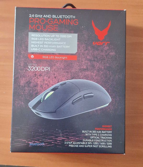 Mouse Gaming Varr 6D 3200Dpi Wireless Bluetooth 2.4G RGB Led - nou ...