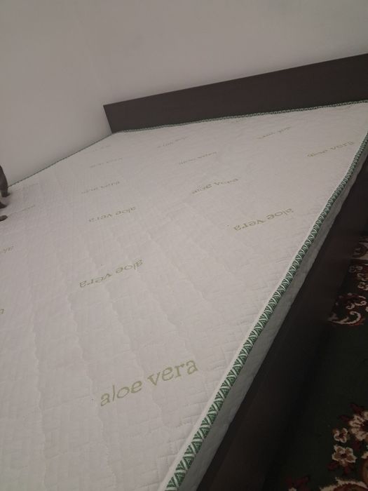 Pat matrimonial cu saltea Aloe Vera