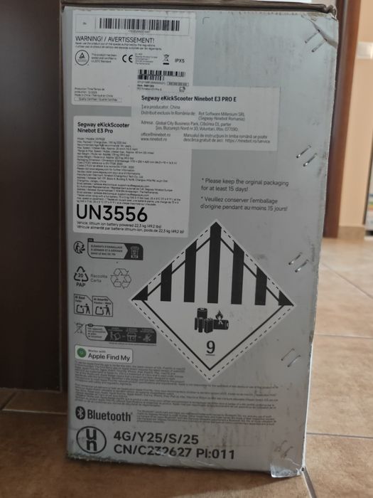 Trotinetă electrică Segway Ninebot E3 Pro (sigilată)