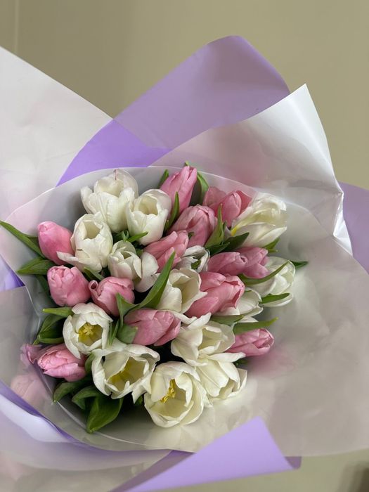 Букет цветов из тюльпанов