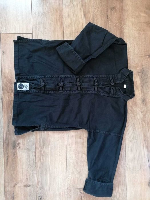 Kimono Kung Fu Negru (150cm) si Mănuși Lupta - pentru copii