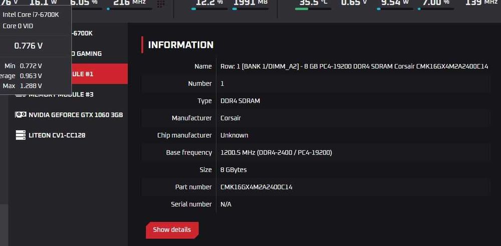 Rami 16Gb DDR4 (2x8) Vengeance LPX vandut
