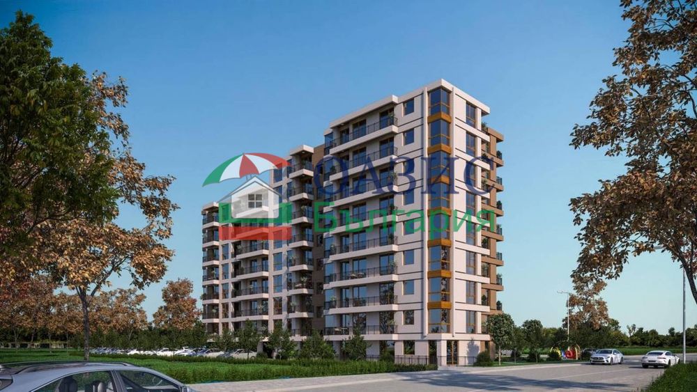 Апартамент с 2 спални и двор (21,5 кв.м) в "Lazur Residence", м. Мадика, кв. Славейков, Бургас, 81,79 кв.м, #34131670