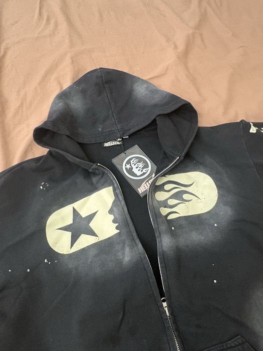 Hellstar Studios Zip-Up Hoodie Black