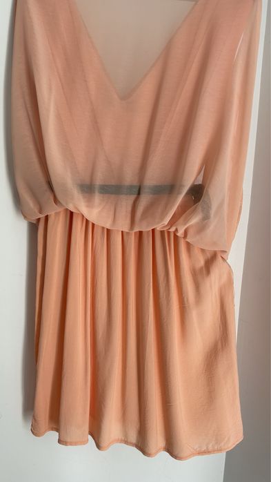 Rochie Poema 34 voal piersica