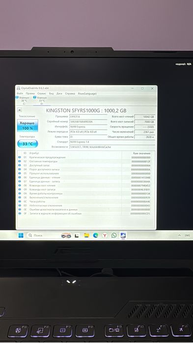 Продам ssd kingston fury m2