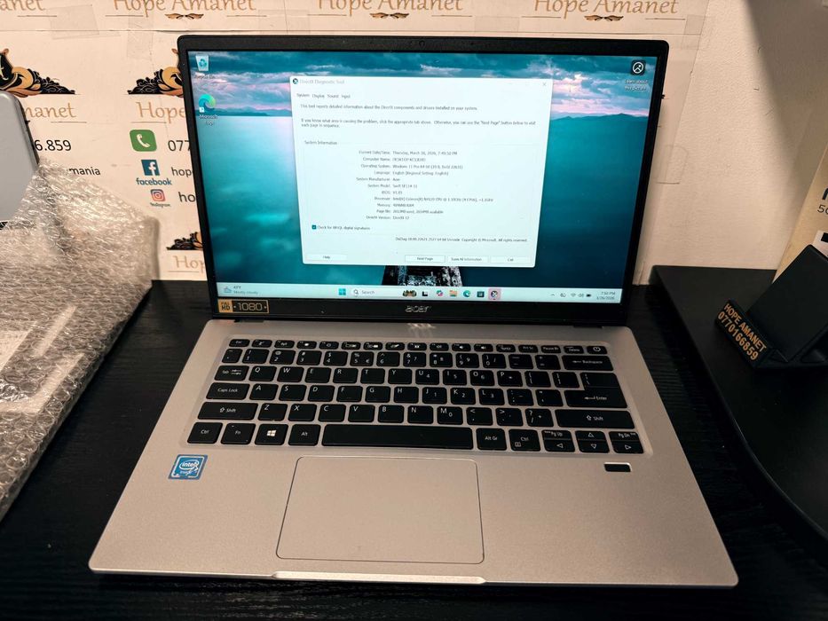 Hope Amanet P10/Laptop Acer Swift 1 SF114