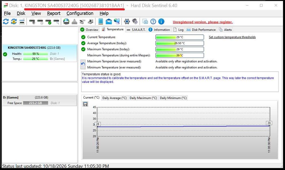 SSD Kingston 240GB, 99% viata  + cablu sata III