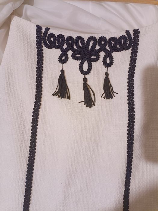 Rochie alba dama, cununie civila,ocazie, compleu  fusta și sacou