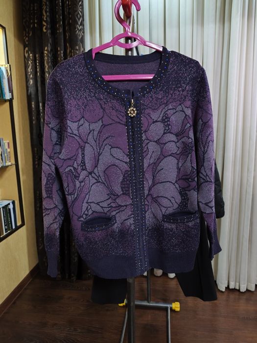 Теплый кардиган на молнии