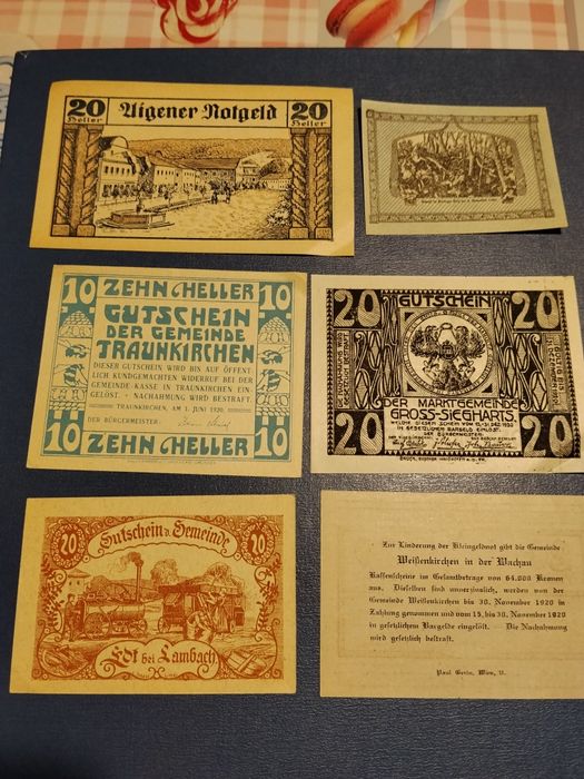 20 bancnote Austria din anii 20