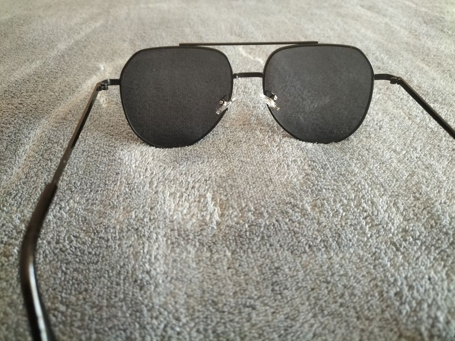 Ochelari de soare negri de barbati, polarizati, stil aviator