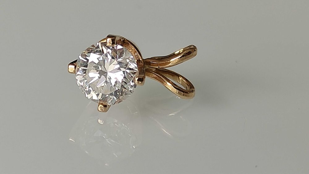 Pandativ aur 14k cu diamant 0.63ct