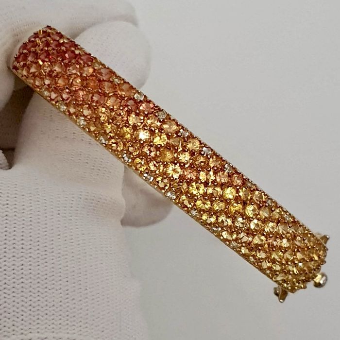Bratara argint  de colectie cu safire