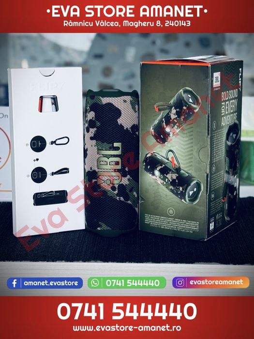 Boxa portabila JBL Flip 7 35W Bluetooth Auracast 16h IP68 Camuflaj