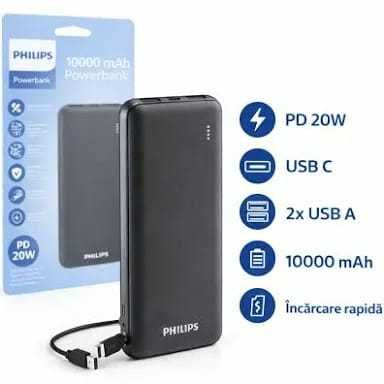 Baterie Externă Philips 10000 mAh