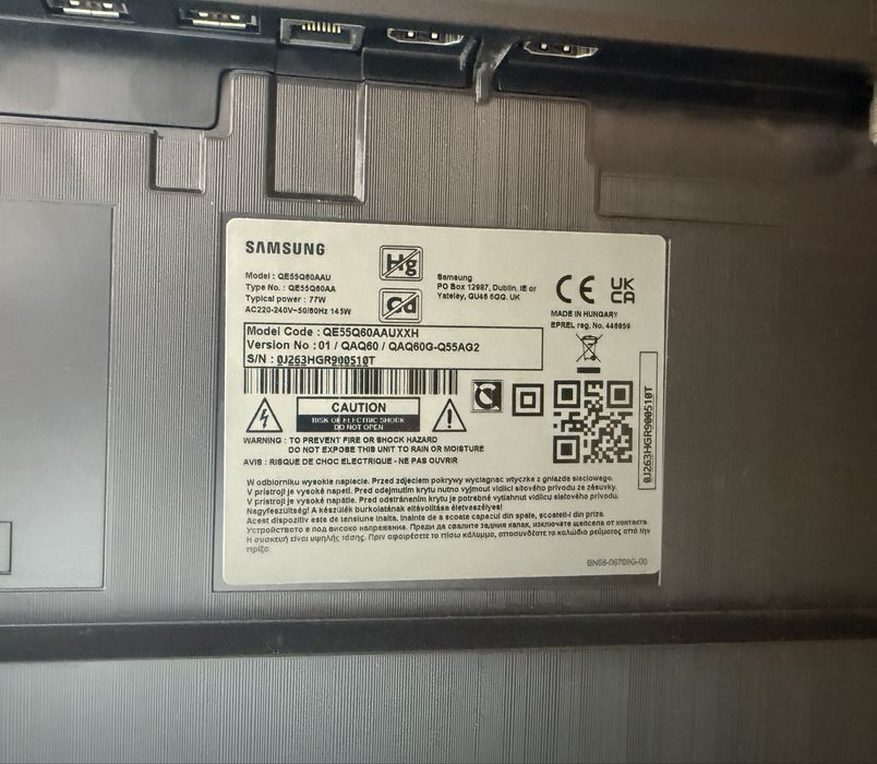 Samsung Qled 55 инча 4К ultra HD, клас Е