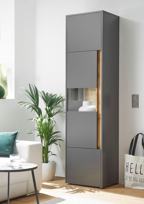 Vitrina inalta Giron , Gri , 50 cm latime