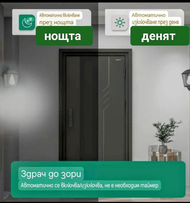 1 брой Лед Крушка със сензор за светлина.