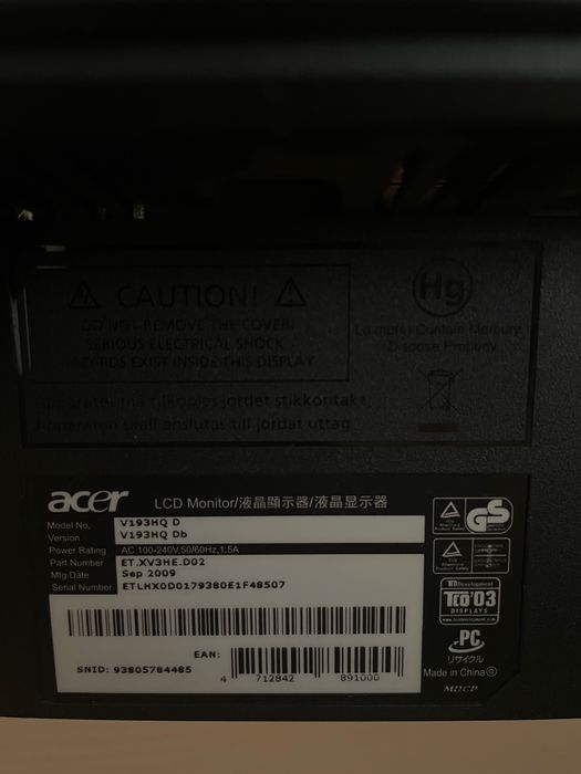 Acer монитор 18.5”