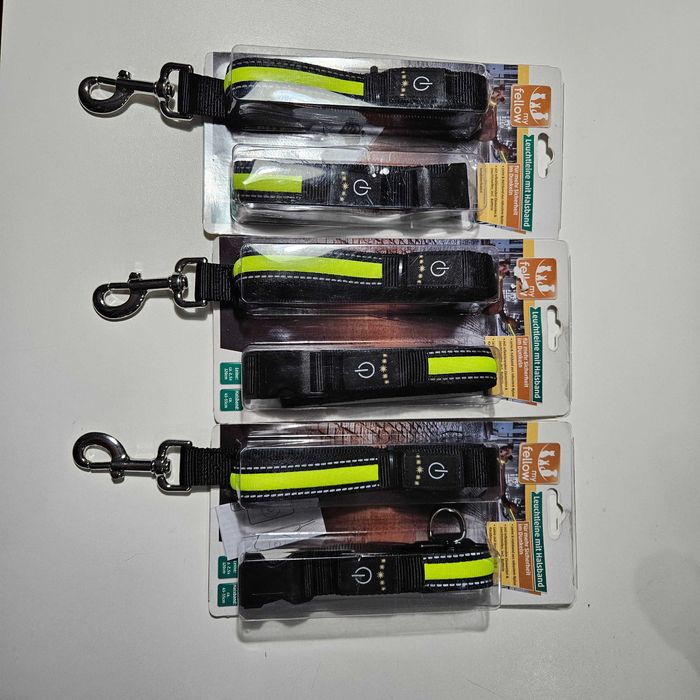 Светещи нашийник и повод