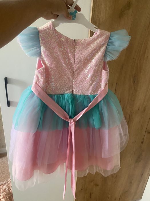 Платье девочке радужное