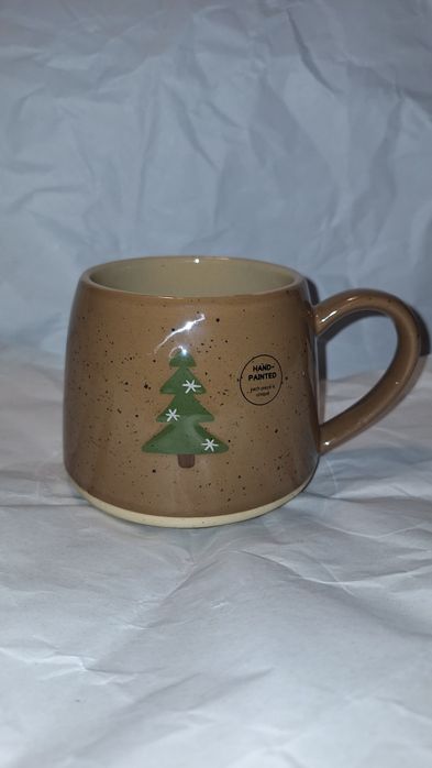 Set/buc 2 căni ceramice hand-painted – urs & brad | rustic