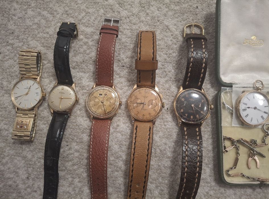 Chronographe suisse,pronto,certina toate de aur