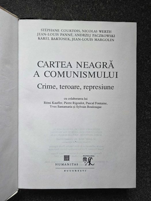 CARTEA NEAGRA A COMUNISMULUI - Curtois (editia intai)