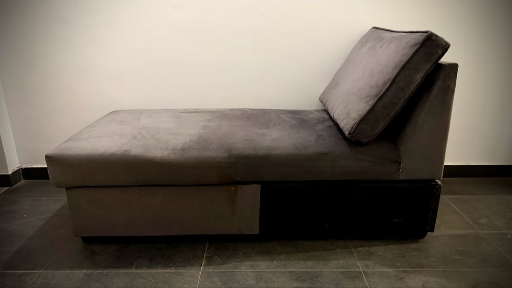 Sezlong coltar canapea cu lada de depozitare pat pentu o persoana