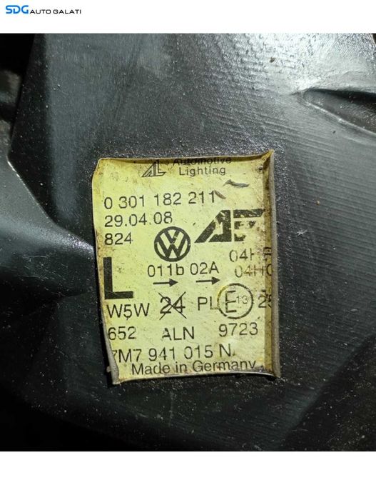 Far Stanga FARA Xenon Seat Alhambra 2001 - 2010 Cod 7M7941015N 0301182211 [LC0726]