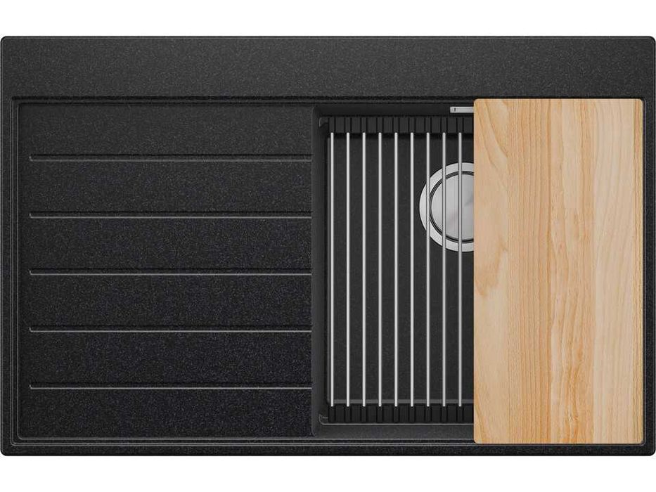 Графит гранитна кухненска мивка Сидни 780-45 Ergo Multilevel 780х500