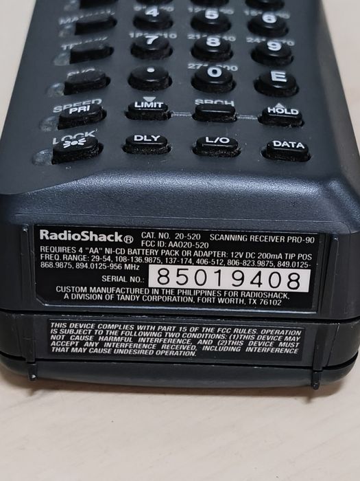 Scanner radio multibanda RadioShack Pro90